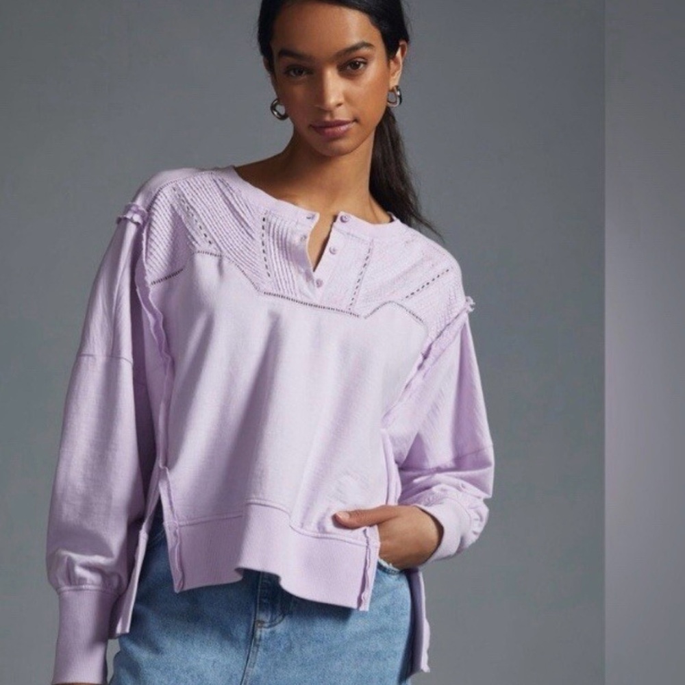 Anthropologie Pilcro Light Purple Knit Top